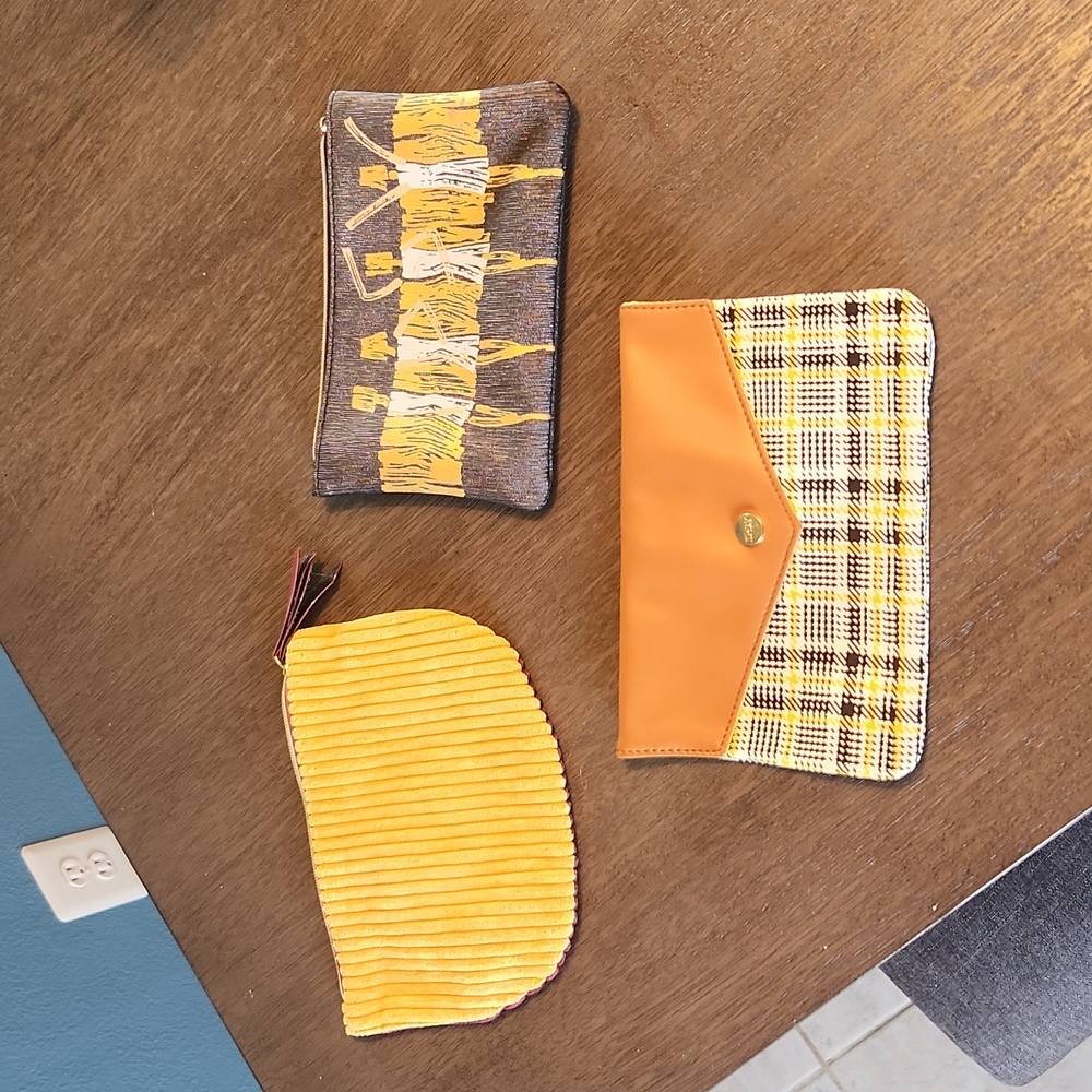 Yellow Plaid Envelope Clutch - Women Accessories